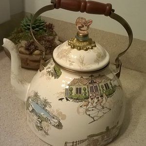 Mackenzie-Childs Aurora tea kettle. 3 quart.